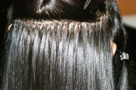 Капсульное наращивание волос кератином